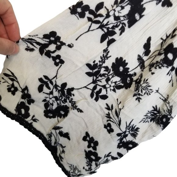 Torrid Womens 0X White Floral Print Long Sleeve Cr - Picture 4 of 8